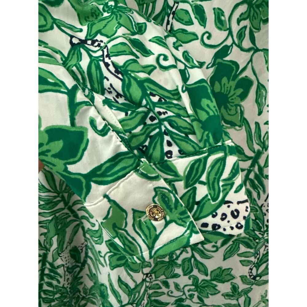 Lilly Pulitzer Kindra Dress in Fiddle Leaf Green Lil Escape Plan Size Small - Picture 7 of 9